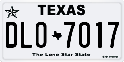 TX license plate DLO7017