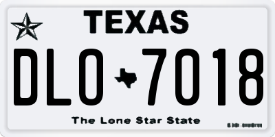 TX license plate DLO7018