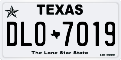 TX license plate DLO7019