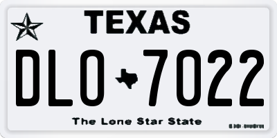TX license plate DLO7022