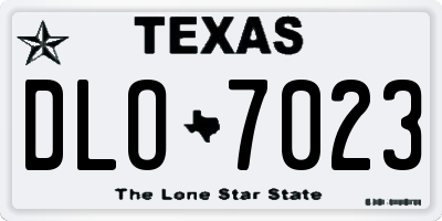 TX license plate DLO7023