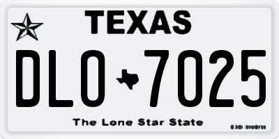 TX license plate DLO7025