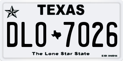 TX license plate DLO7026