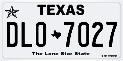 TX license plate DLO7027
