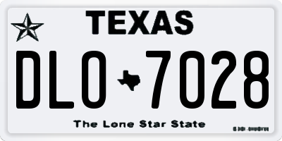 TX license plate DLO7028
