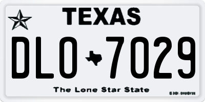TX license plate DLO7029