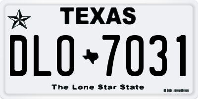 TX license plate DLO7031