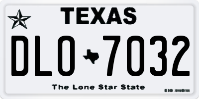 TX license plate DLO7032
