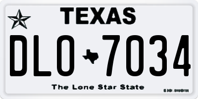 TX license plate DLO7034