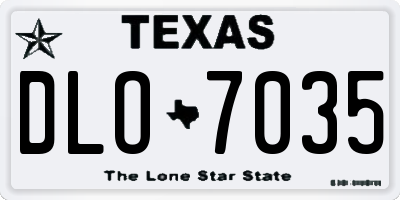 TX license plate DLO7035