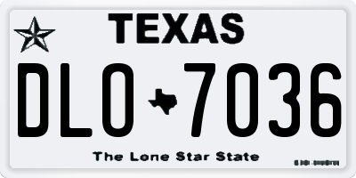 TX license plate DLO7036