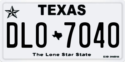 TX license plate DLO7040