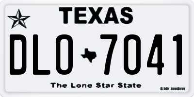 TX license plate DLO7041