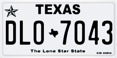 TX license plate DLO7043