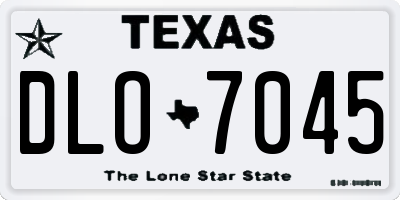 TX license plate DLO7045
