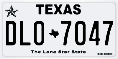 TX license plate DLO7047