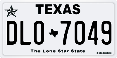 TX license plate DLO7049