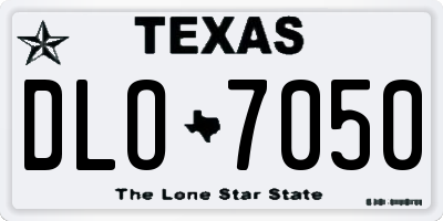 TX license plate DLO7050