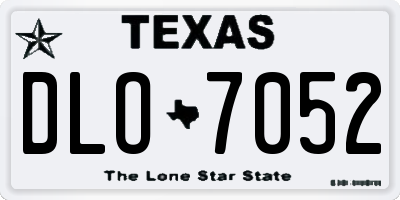 TX license plate DLO7052