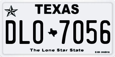 TX license plate DLO7056
