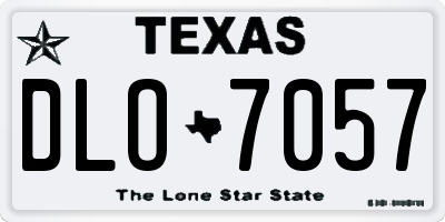TX license plate DLO7057
