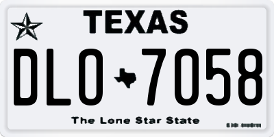 TX license plate DLO7058