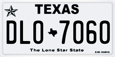 TX license plate DLO7060