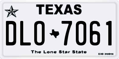 TX license plate DLO7061