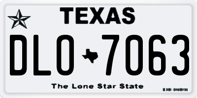 TX license plate DLO7063