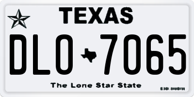 TX license plate DLO7065