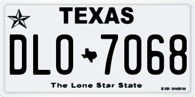 TX license plate DLO7068
