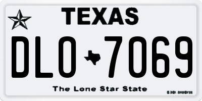 TX license plate DLO7069