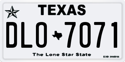 TX license plate DLO7071