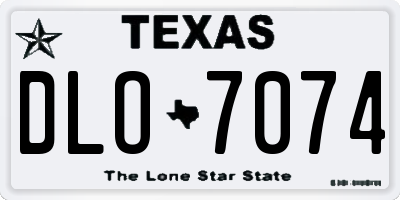 TX license plate DLO7074