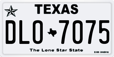 TX license plate DLO7075