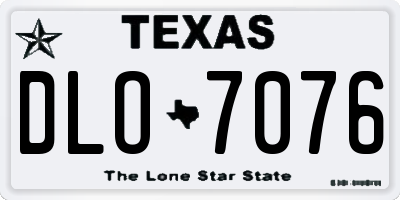 TX license plate DLO7076