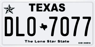 TX license plate DLO7077