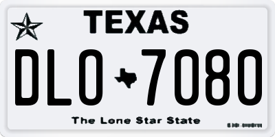 TX license plate DLO7080