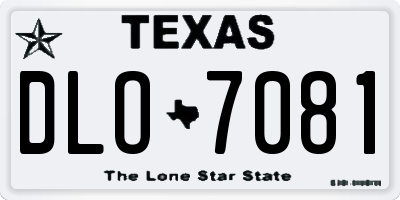 TX license plate DLO7081