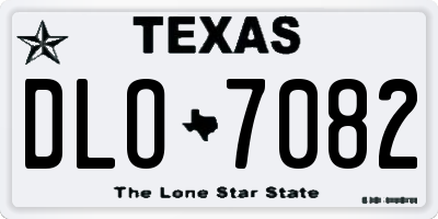 TX license plate DLO7082
