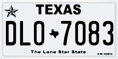 TX license plate DLO7083