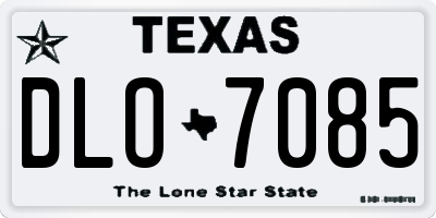 TX license plate DLO7085