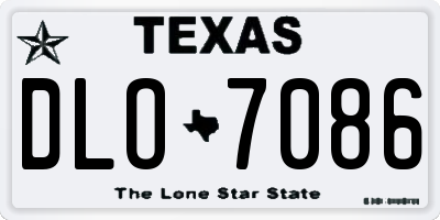 TX license plate DLO7086