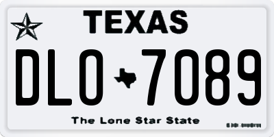 TX license plate DLO7089