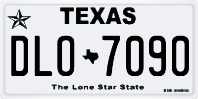 TX license plate DLO7090