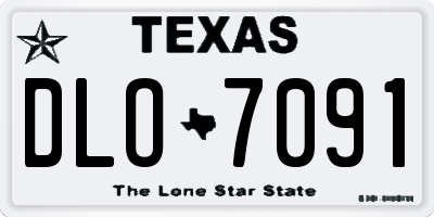 TX license plate DLO7091