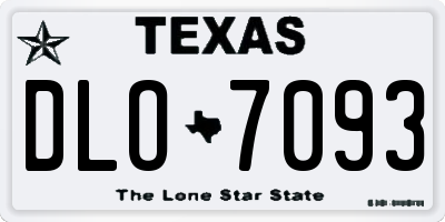 TX license plate DLO7093
