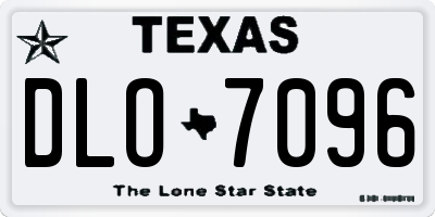 TX license plate DLO7096
