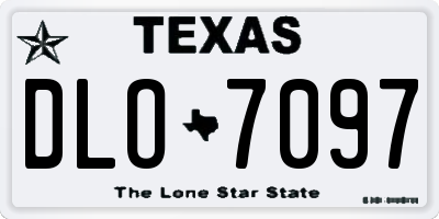 TX license plate DLO7097