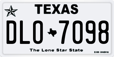 TX license plate DLO7098